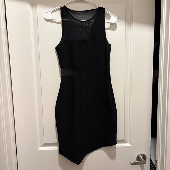 Express Black Bodycon Mini Dress - Picture 1 of 4